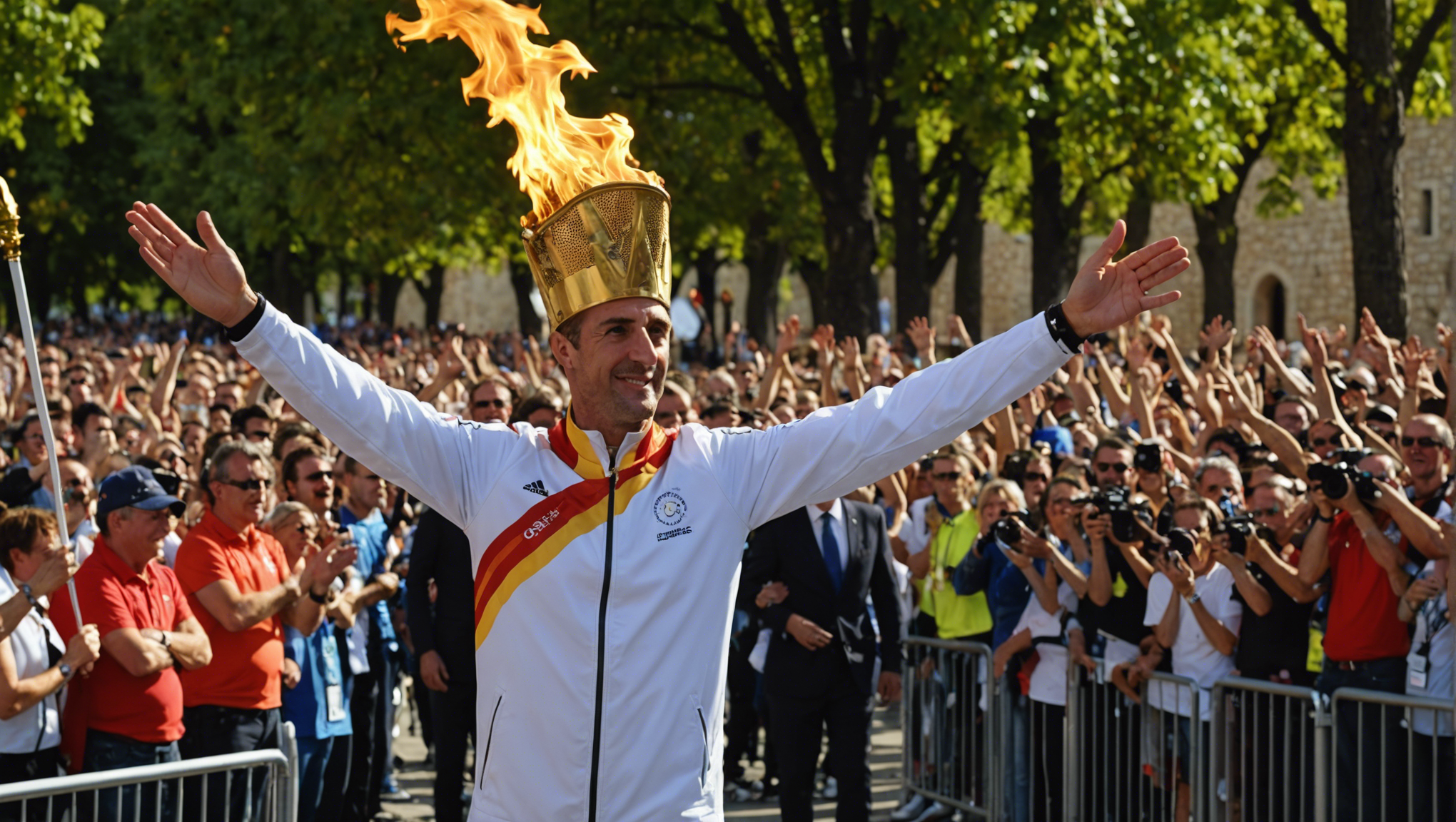 suivez en direct le départ de la flamme olympique de millau vers l'hérault pour les jo de paris 2024 et vivez ce moment historique en direct avec nous.