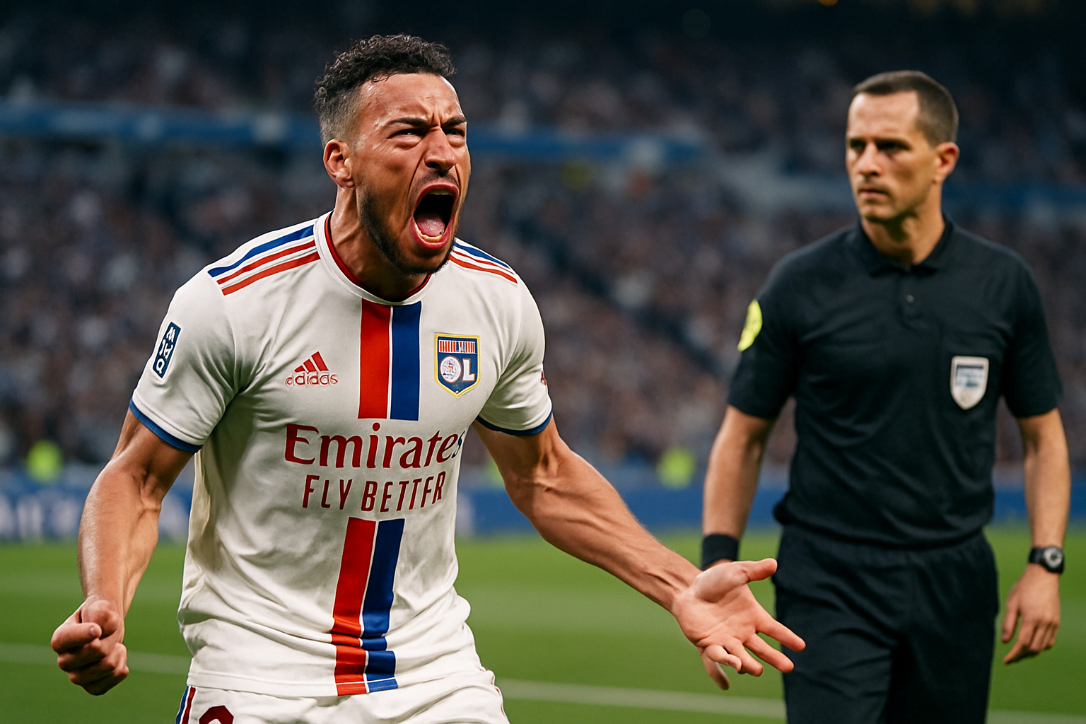 corentin tolisso exprime sa colère après l'arbitrage controversé du match ol-psg, critiquant fermement la performance de monsieur bastien.