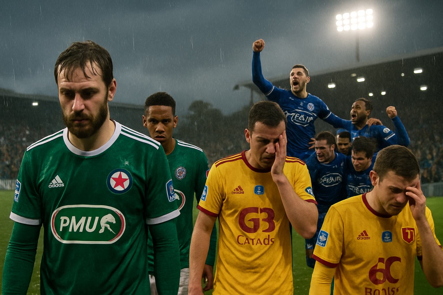 coupe de france : le red star et rodez éliminés dès le 8e tour, tandis que bastia décroche sa qualification aux tirs au but pour poursuivre l'aventure.