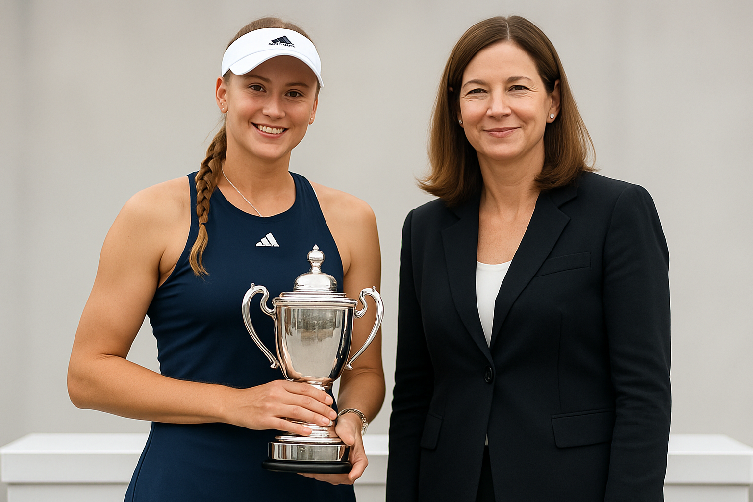 elena rybakina sacrée championne au masters, choisit de ne pas poser pour la photo officielle avec la dirigeante de la wta, évoquant un message fort lors de cet événement majeur du tennis féminin.