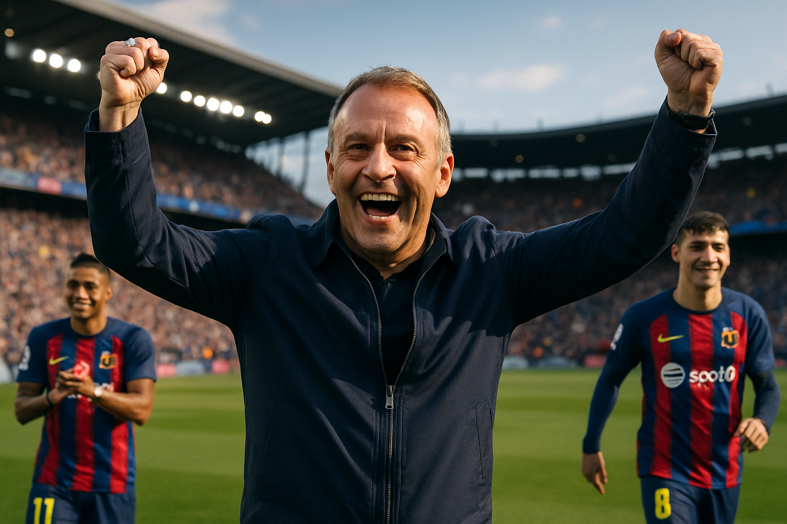 flick partage sa joie après le retour très attendu de raphinha et pedri, renforçant ainsi l'équipe pour les prochains défis.