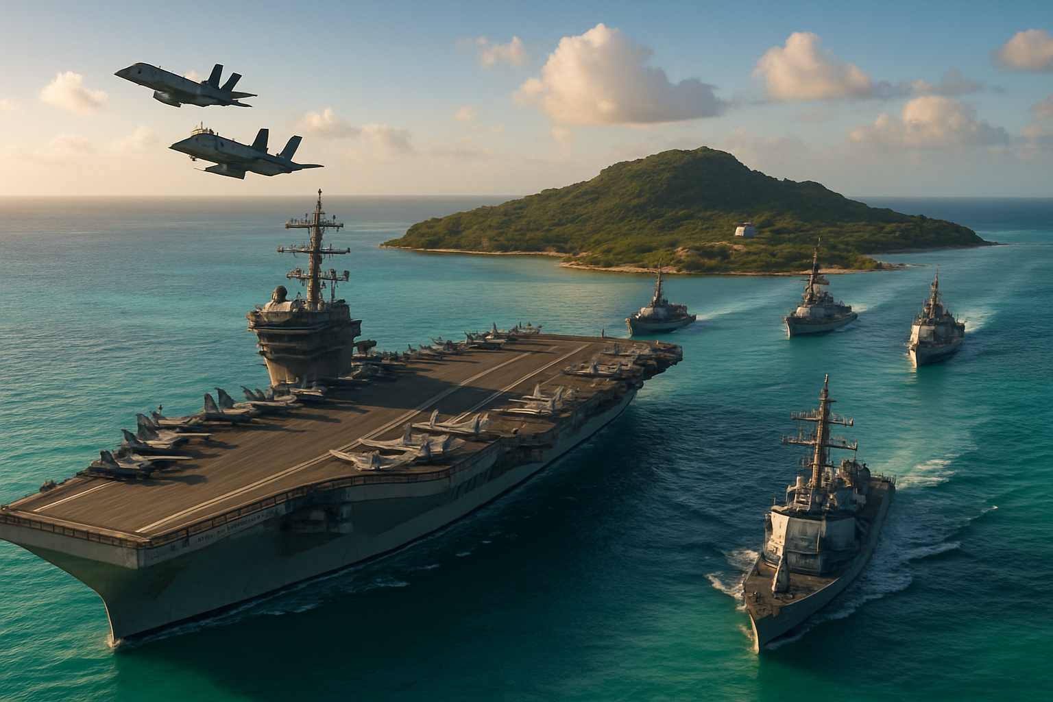 analyse de la montée en puissance de l'armée américaine dans les caraïbes visant à exercer une pression stratégique sur le venezuela et influencer la géopolitique régionale.