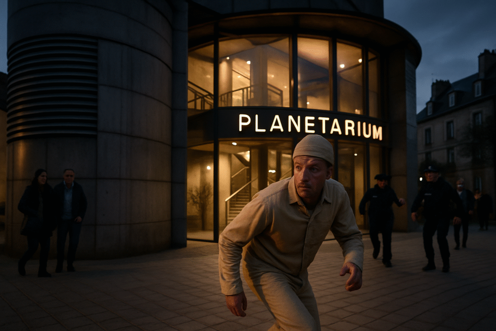 un prisonnier s’est évadé lors d’une sortie au planétarium de rennes et reste introuvable depuis trois jours, suscitant une vaste recherche dans la région.