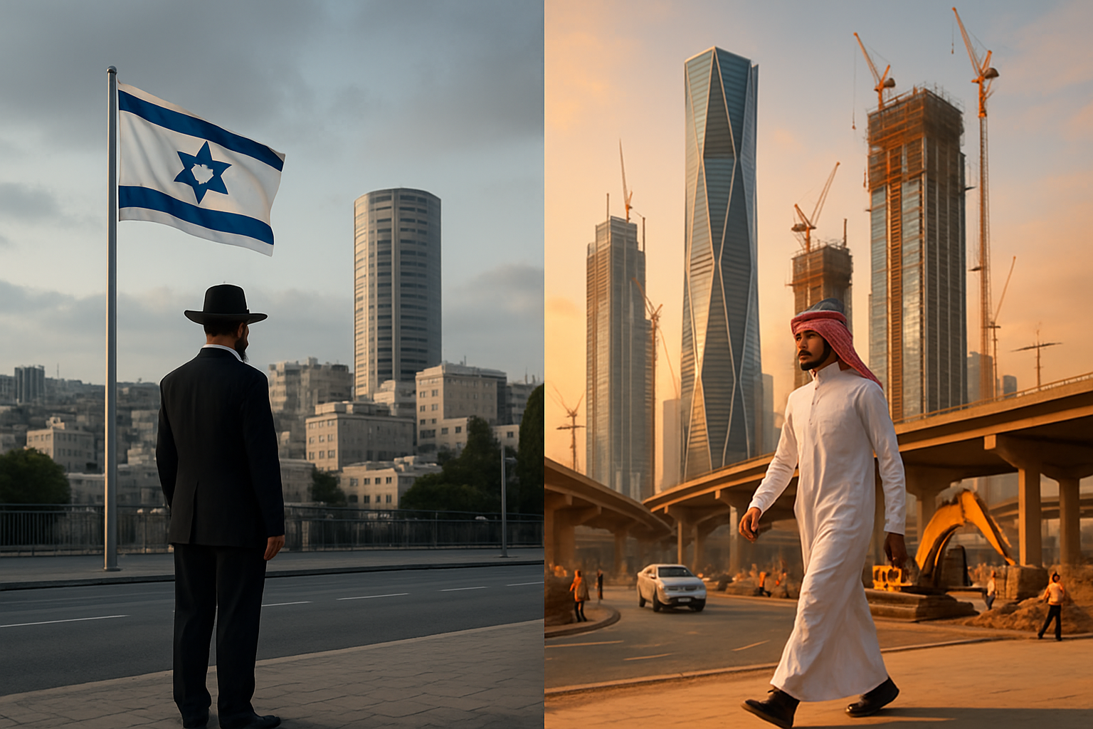 analyse comparative de l'adaptation d'israël et de l'arabie saoudite aux changements de l'ordre mondial, mettant en lumière les différences stratégiques et politiques entre les deux pays.