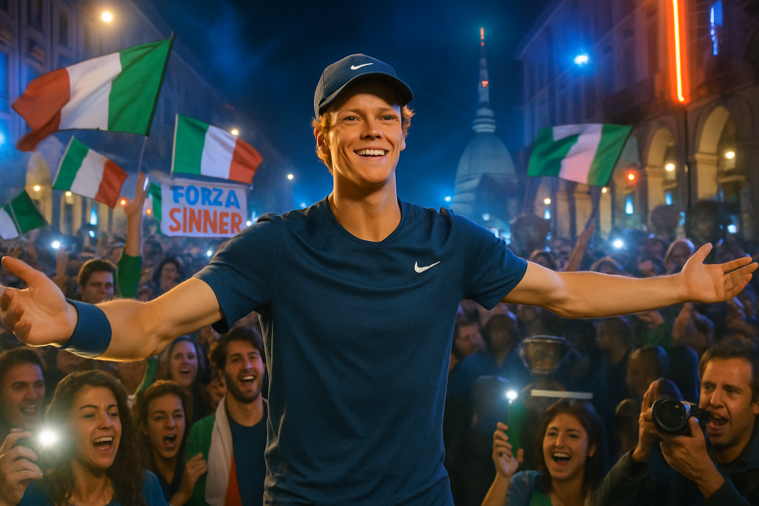 jannik sinner fait sensation à turin lors de ses débuts aux finales atp, accueilli en véritable rock star et éclipsant la coupe davis par sa performance remarquable.