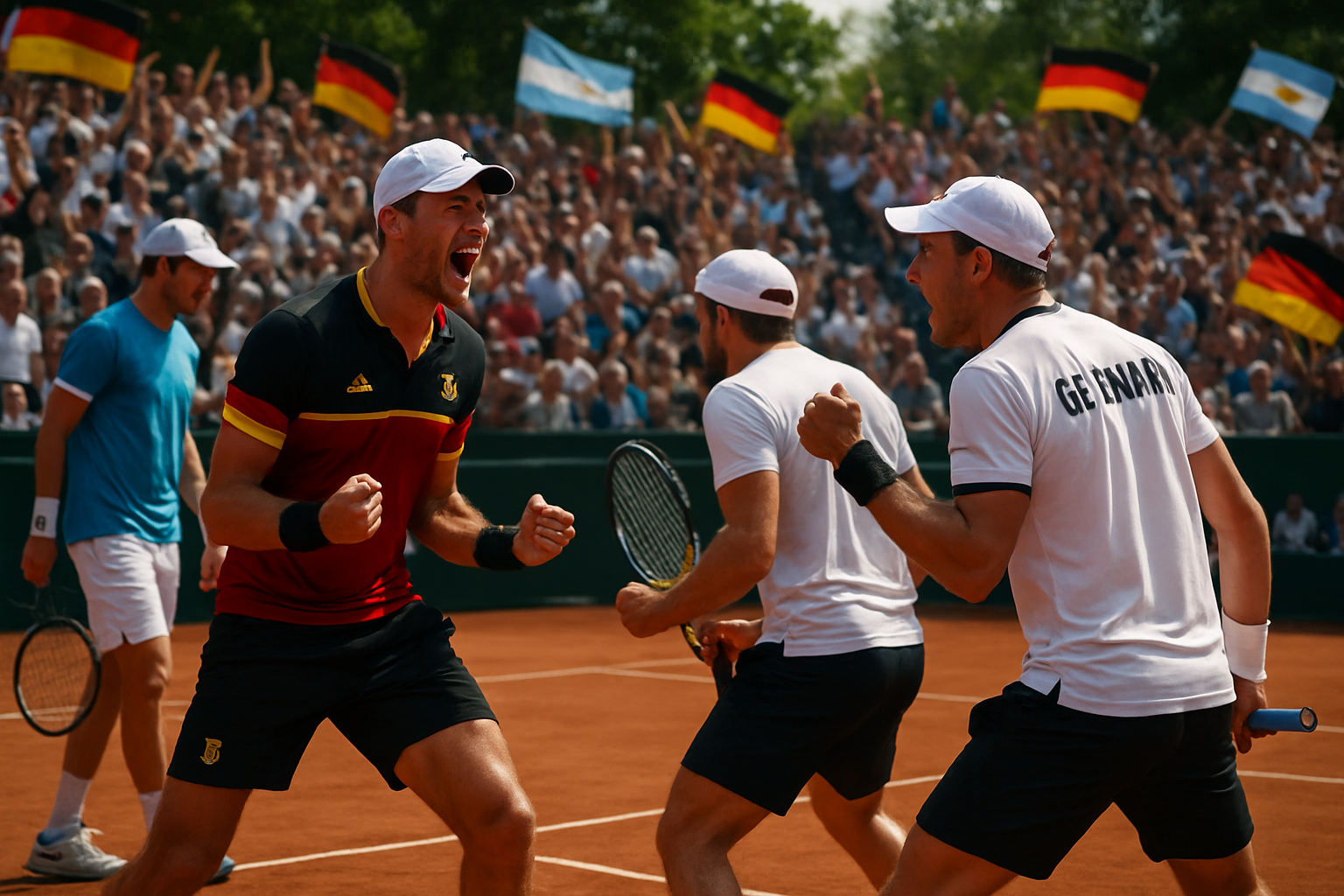 l'allemagne renverse la situation et s'impose en double décisif contre l'argentine, se qualifiant pour les demi-finales de la coupe davis face à l'espagne.