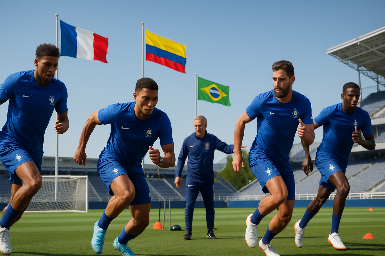 les bleus annoncent une tournée américaine en mars avec des matchs passionnants contre la colombie et le brésil, une étape cruciale pour préparer la coupe du monde.