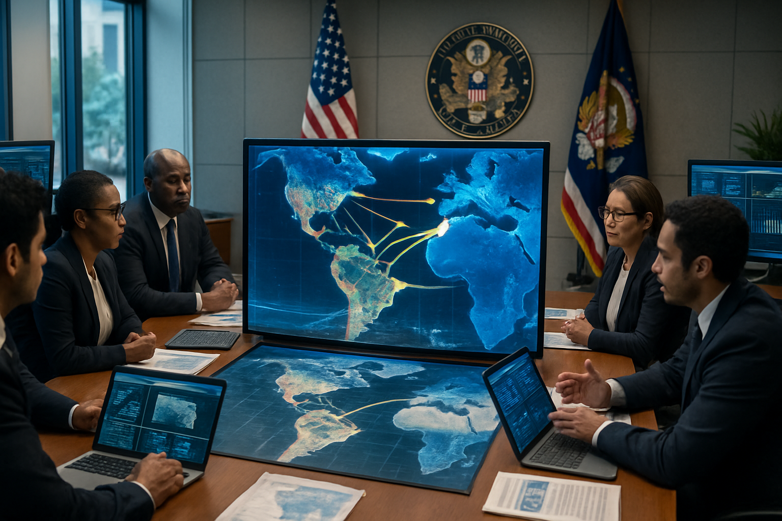 les états-unis renforcent la vigilance de leurs ambassades à travers le monde pour analyser et comprendre les flux migratoires massifs, afin d'adapter leurs politiques migratoires.