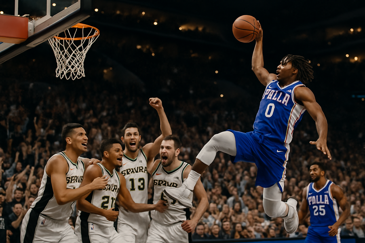 les spurs décrochent une troisième victoire consécutive sans wembanyama, tandis que tyrese maxey illumine philadelphie avec une performance remarquable.