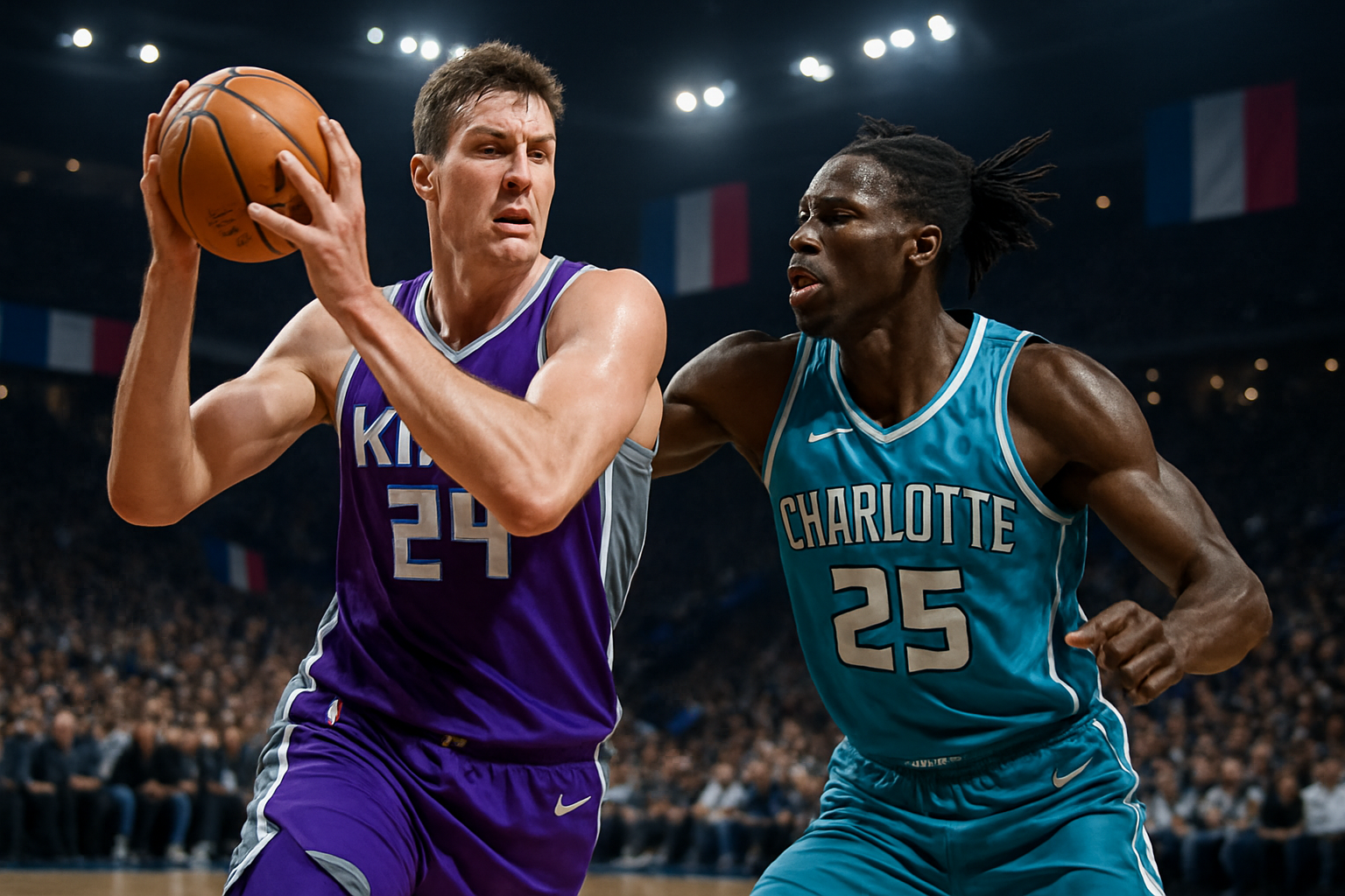 nba : maxime raynaud et moussa diabaté se démarquent avec des performances éclatantes malgré les défaites de sacramento et charlotte lors d'une nuit tricolore pleine d'émotions.
