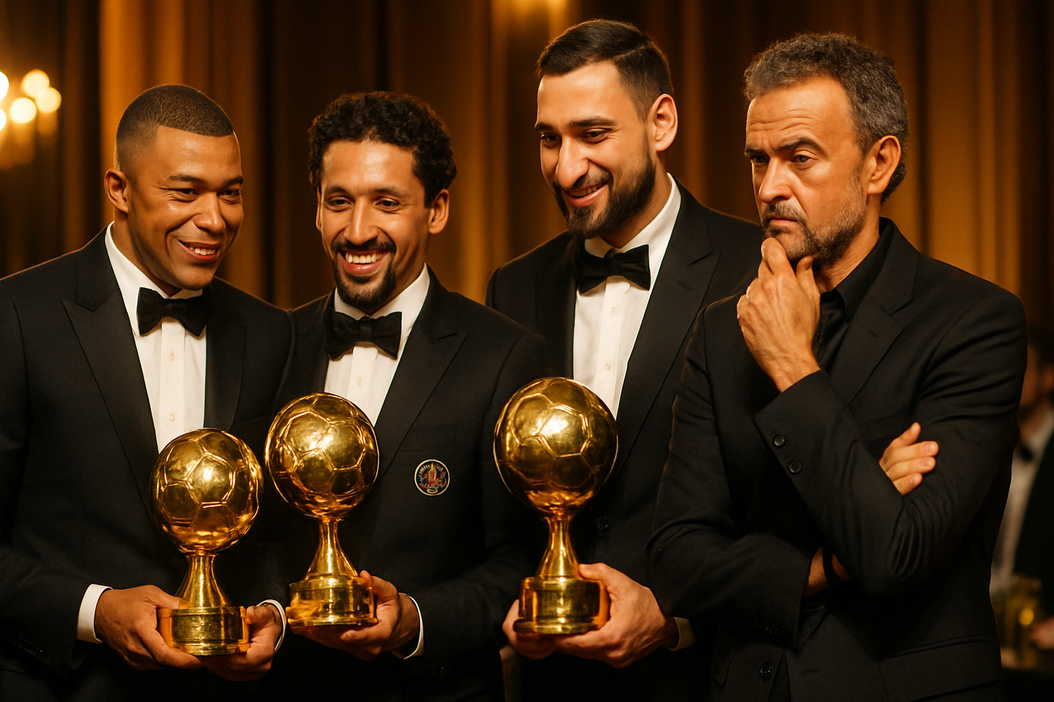 découvrez les récompenses attribuées aux stars du psg en pleine tempête médiatique, tandis que luis enrique partage ses préoccupations concernant le tumulte autour de l'équipe.