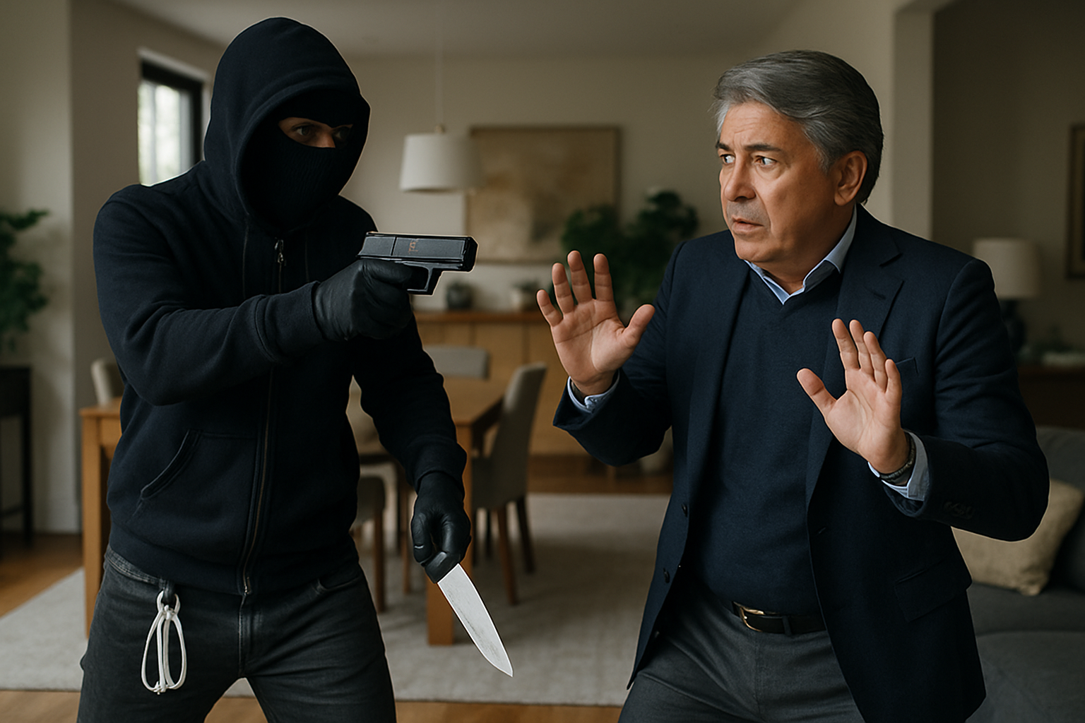 tentative de home-jacking contre luca de meo : une attaque violente impliquant une arme factice, un couteau et des colliers de serrage, dévoilant les détails inquiétants de cet incident.