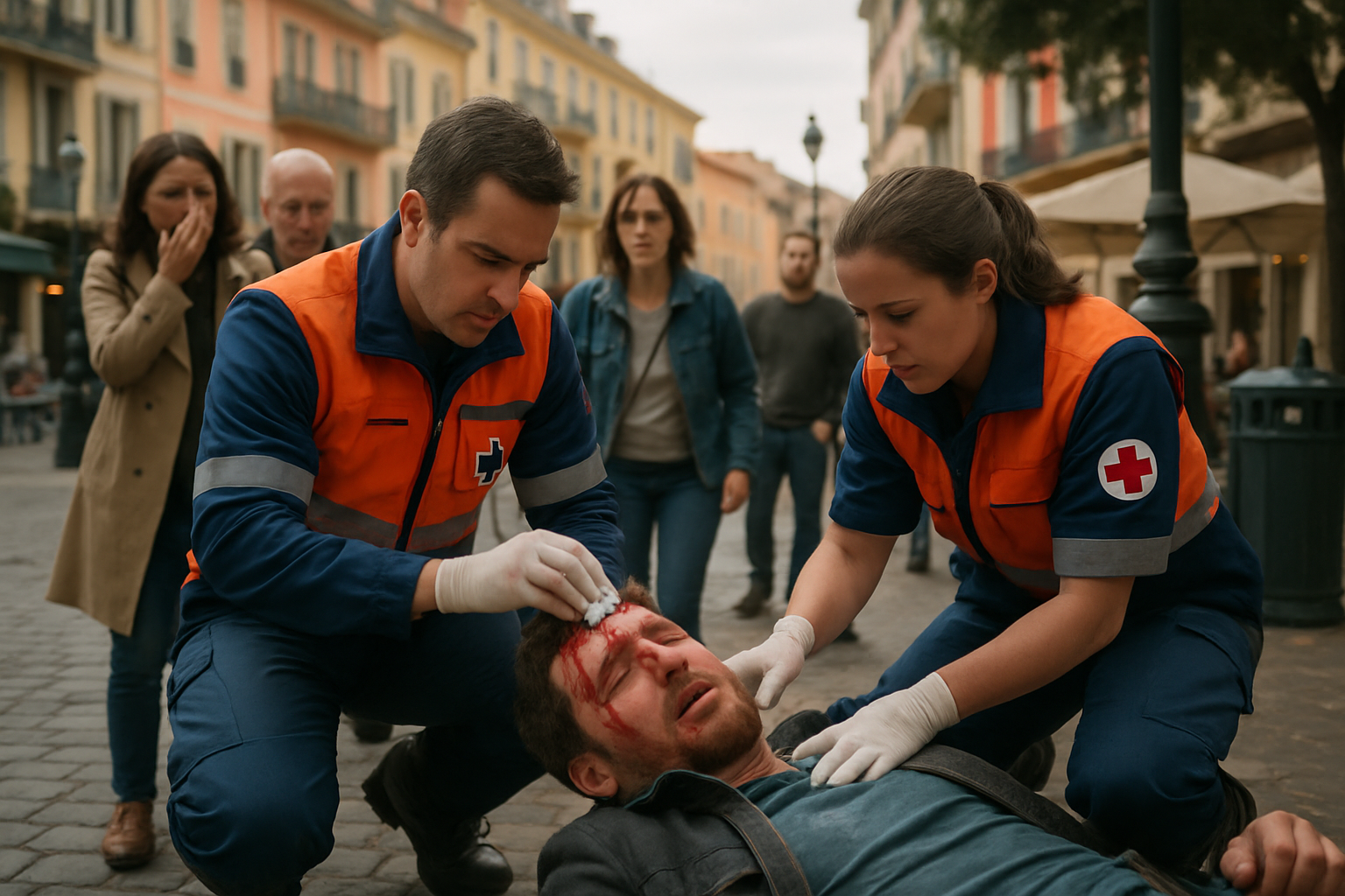 un homme grièvement blessé à la tête lors d'un tir en plein centre-ville de nice. son pronostic vital est engagé. découvrez les détails de cet incident dramatique.