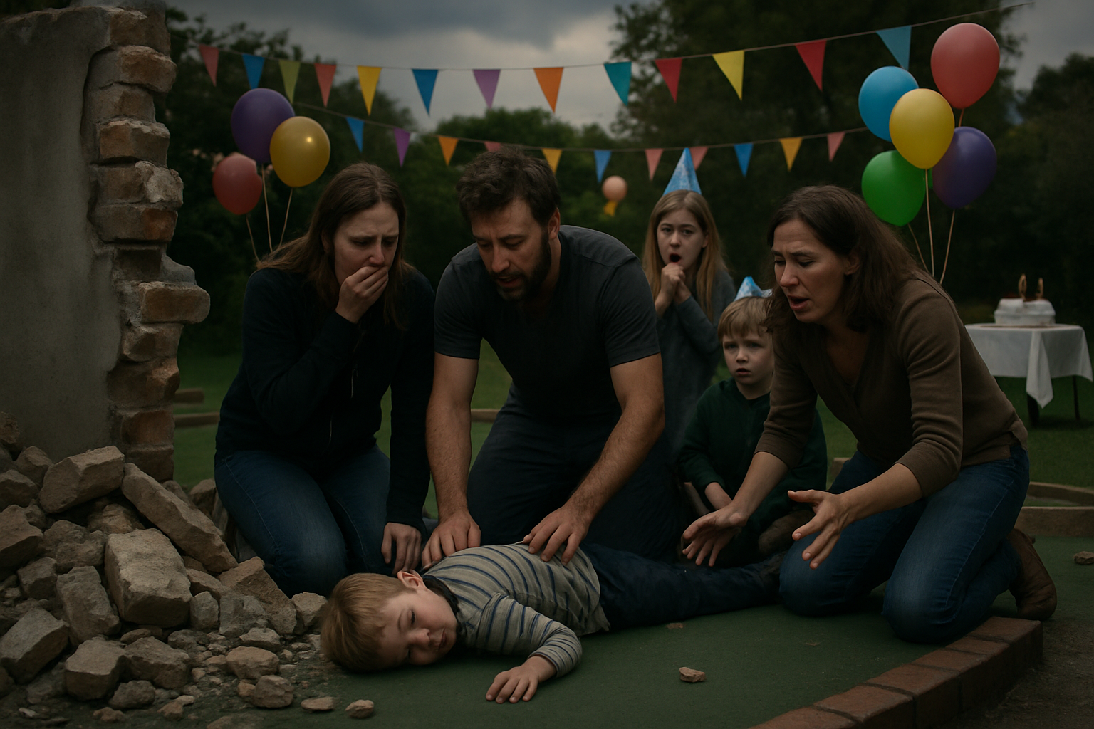 tragédie lors d’un anniversaire : un enfant de 5 ans perd la vie après l’effondrement d’un mur dans un minigolf, plongeant les proches dans le chagrin.