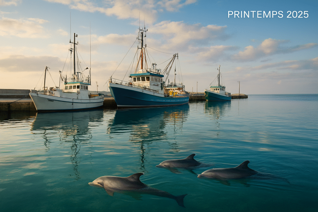 en 2025, un mois de pause pour la pêche a permis une chute de 60 % des prises de dauphins, favorisant la préservation des espèces marines.