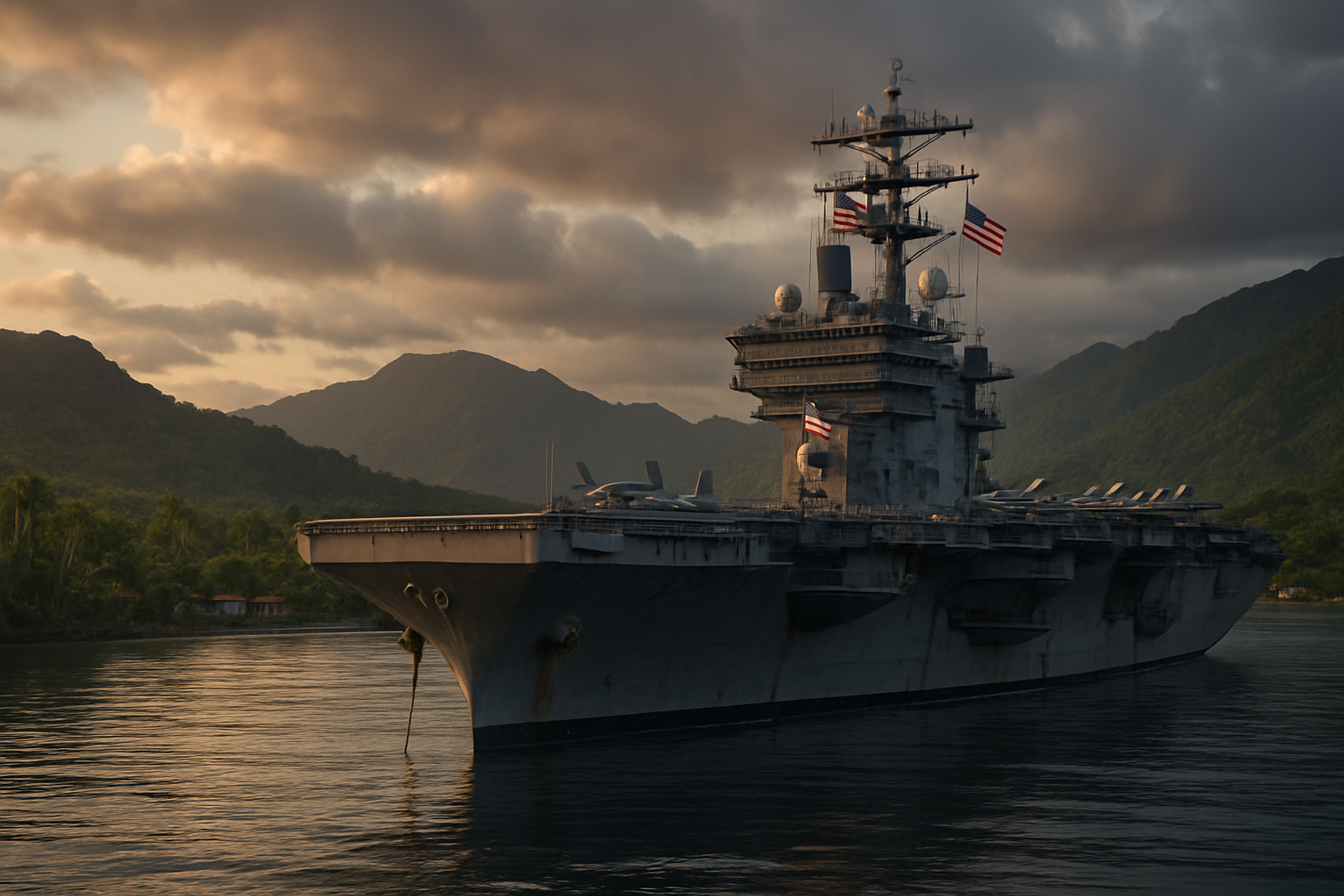 un porte-avions américain positionné près des côtes latino-américaines accroît les tensions diplomatiques et militaires avec le venezuela, suscitant inquiétudes et réactions dans la région.