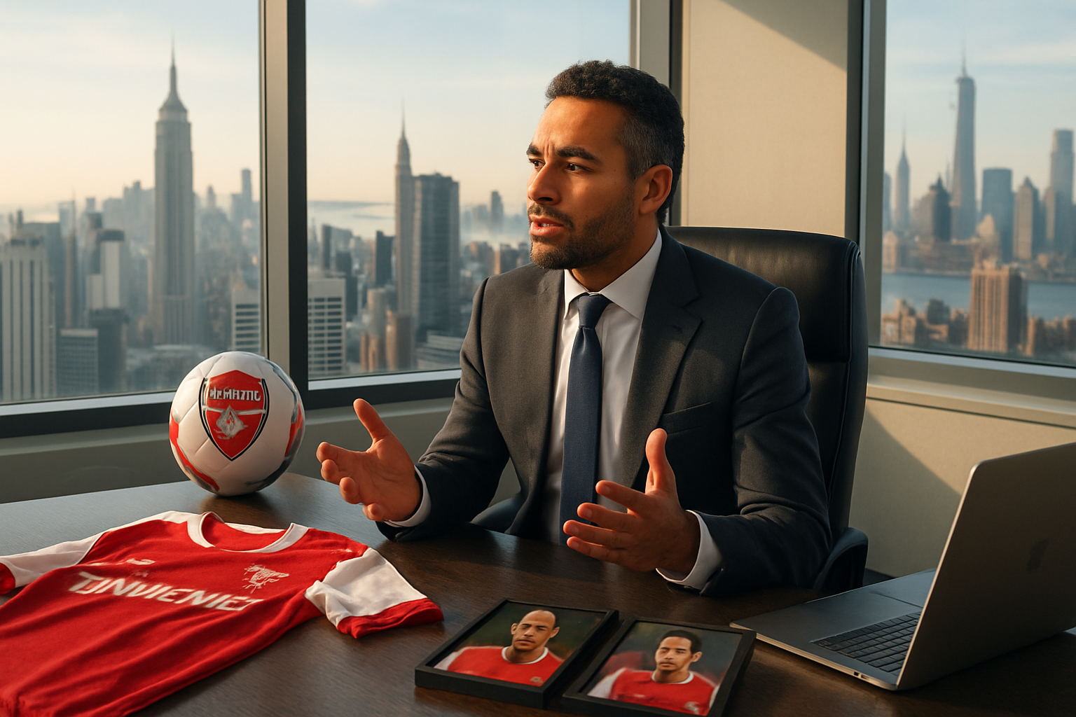 découvrez la vidéo du nouveau maire de new york, fervent supporter d'arsenal, partageant ses pensées dès le réveil pour pascal cygan et marouane chamakh.