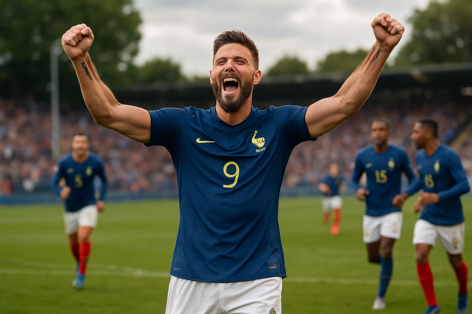 découvrez la vidéo d'olivier giroud célébrant son retour au but après une pause de deux mois, un moment fort pour l'attaquant et ses fans.