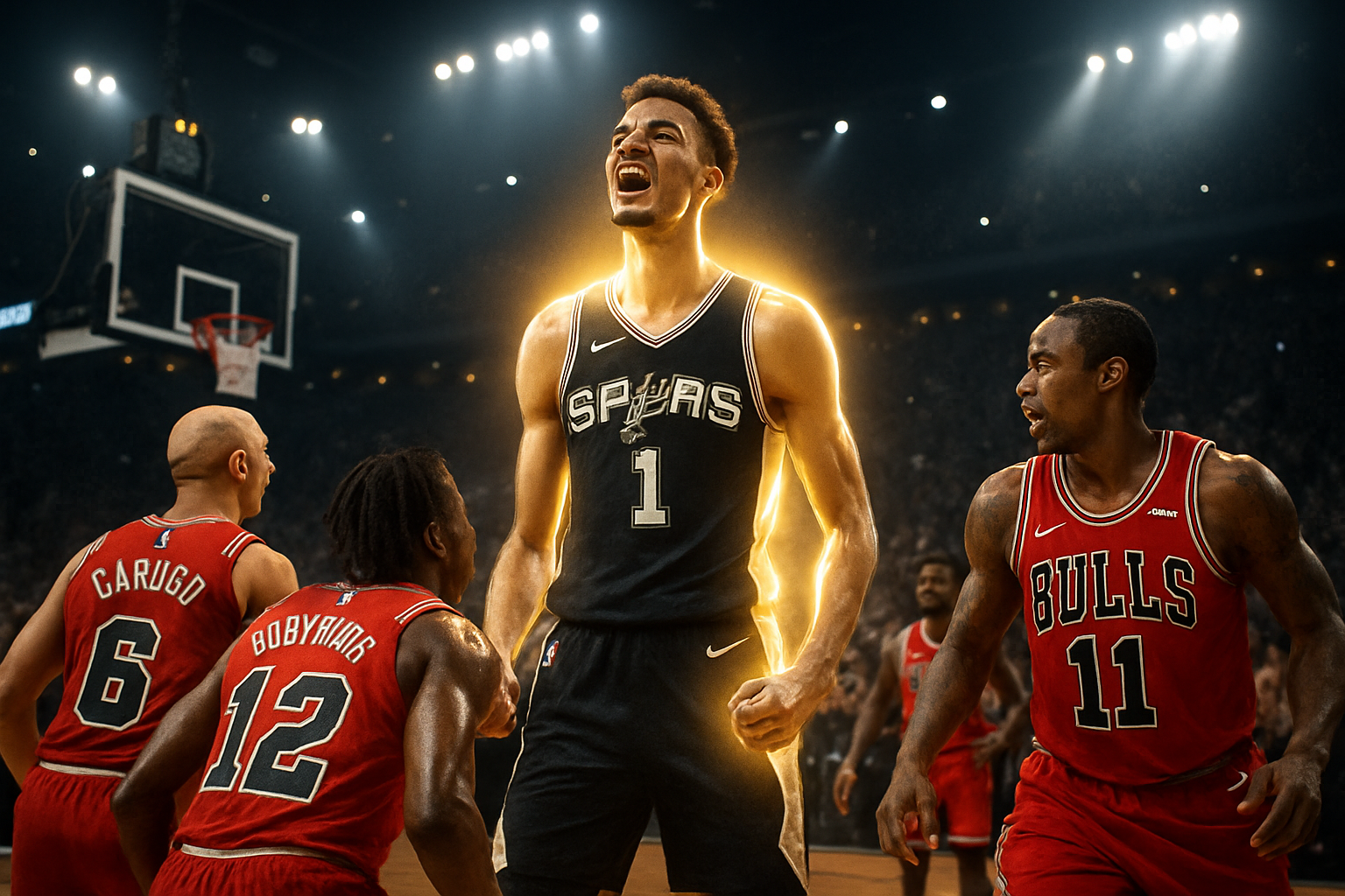 revivez la performance éclatante de victor wembanyama avec 38 points et un money-time décisif, menant les san antonio spurs à une victoire spectaculaire contre les chicago bulls en nba.