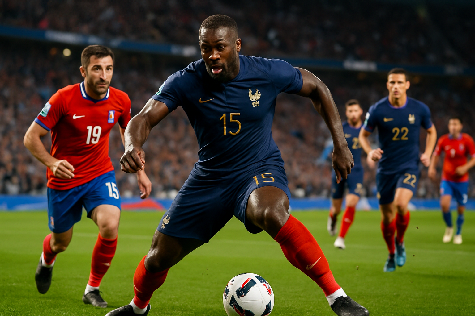 vikash dhorasoo décortique le match azerbaïdjan-france en mettant en lumière la puissance impressionnante de thuram sur le terrain.