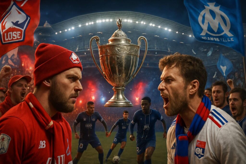 ne manquez pas les moments forts de la coupe de france : lille contre l'ol le 11, le derby intense psg-paris fc le 12, et préparez-vous pour la grande finale avec l'om.