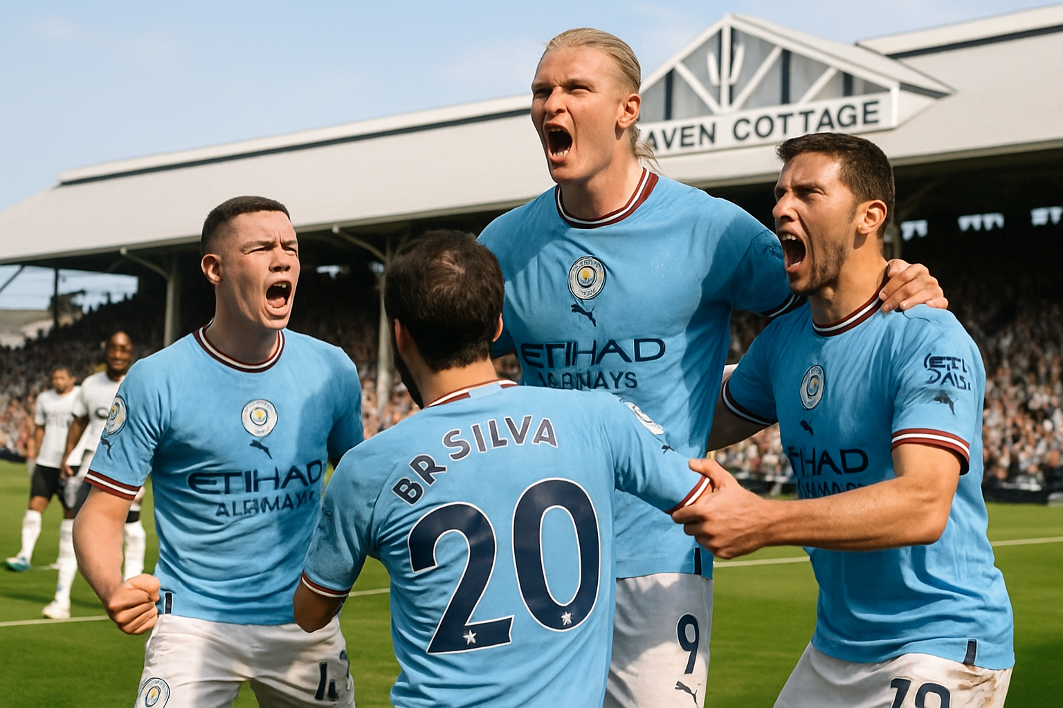 manchester city s'impose brillamment à fulham dans un match intense, renforçant sa position dans la course au titre de la premier league face à arsenal.