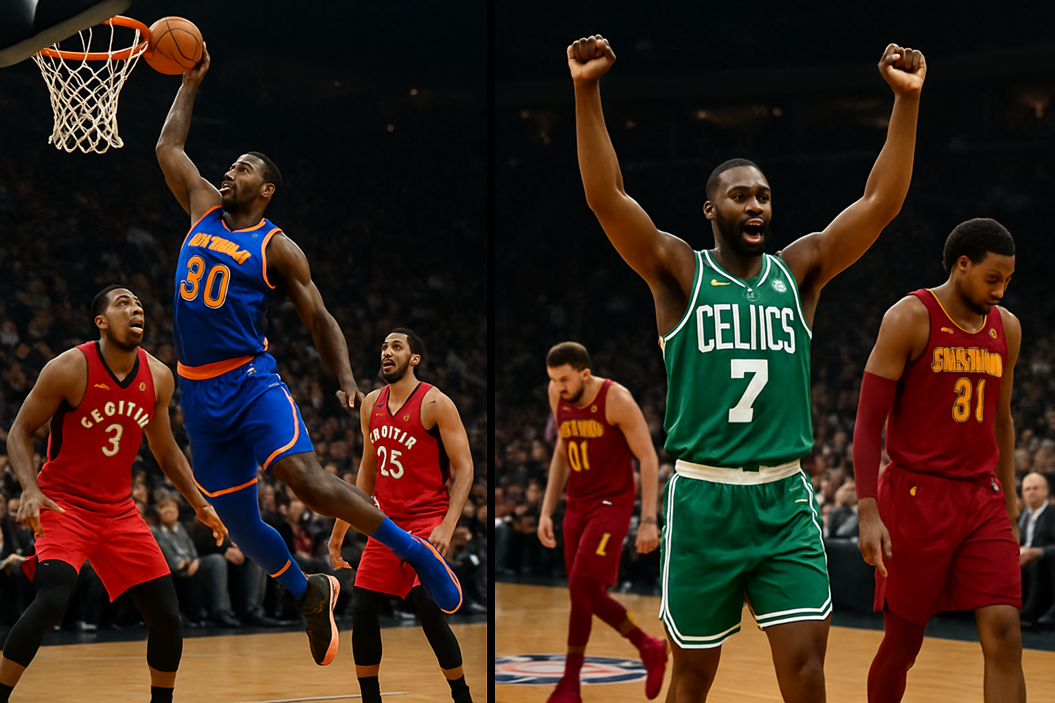 découvrez les derniers résultats nba avec la victoire des new york knicks contre les toronto raptors et le succès des boston celtics face aux cleveland cavaliers.