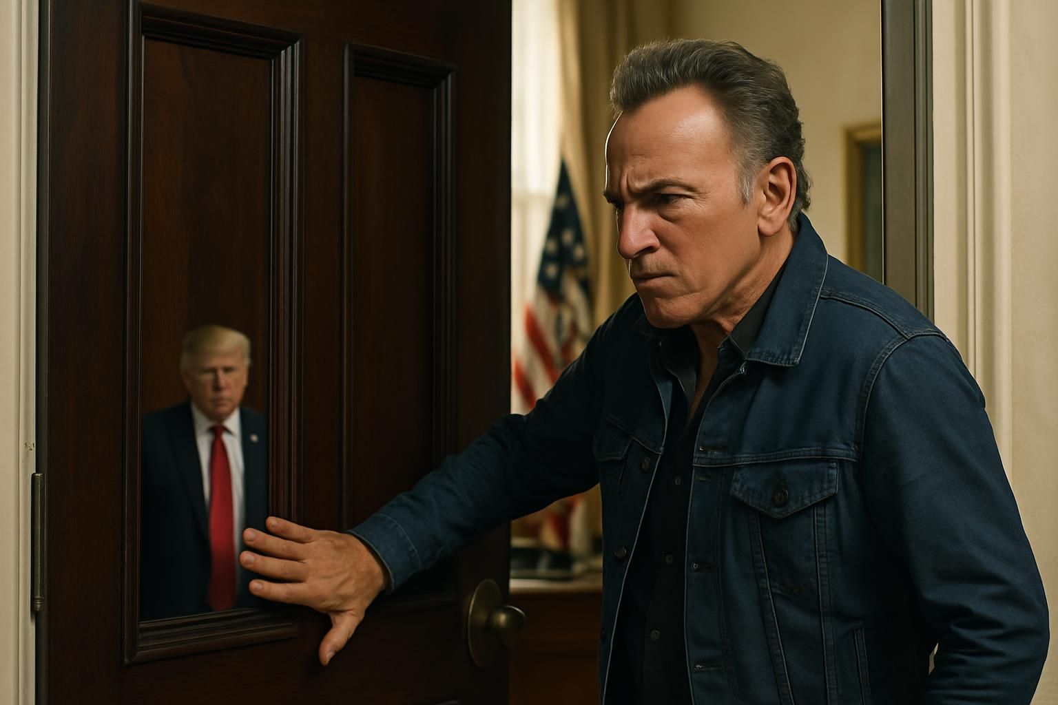 bruce springsteen s'oppose fermement au président trump aux états-unis, affirmant ses convictions avec force et détermination.
