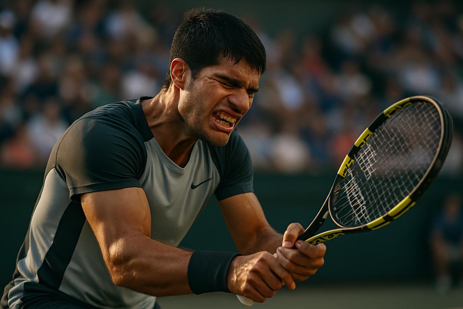 découvrez l'incroyable parcours de carlos alcaraz, le prodige murcien du tennis, qui surmonte douleurs et défis avec une détermination sans faille.