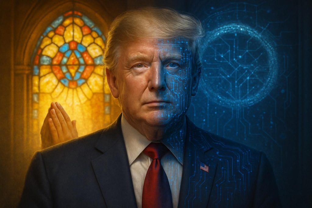 découvrez comment donald trump navigue entre authenticité personnelle et l'influence croissante de l'intelligence artificielle dans sa foi et ses croyances.