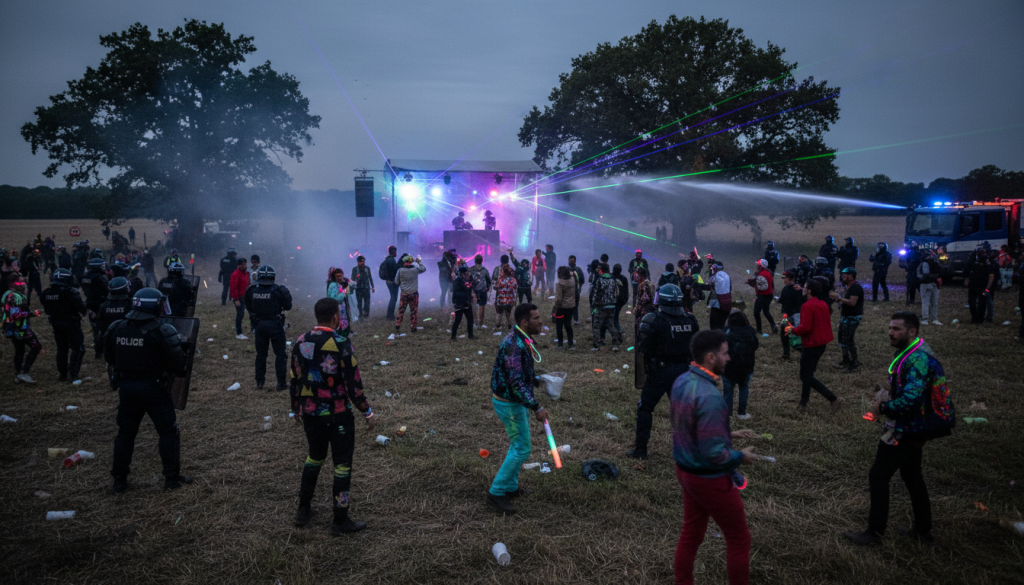 en gironde, près de 500 participants ont assisté à une rave party dispersée par les forces de l’ordre, qui sont intervenues pour mettre fin à ce rassemblement illégal.