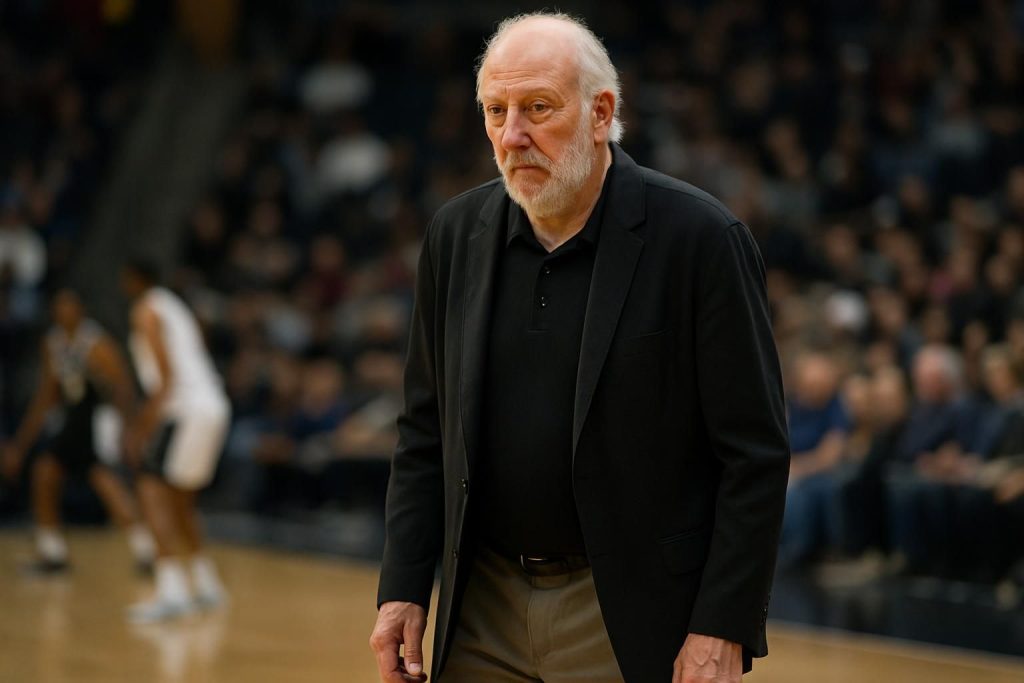 gregg popovich, ancien entraîneur des spurs, apparaît visiblement affaibli lors d’un match de g-league, suscitant de nombreuses réactions et inquiétudes parmi les fans.