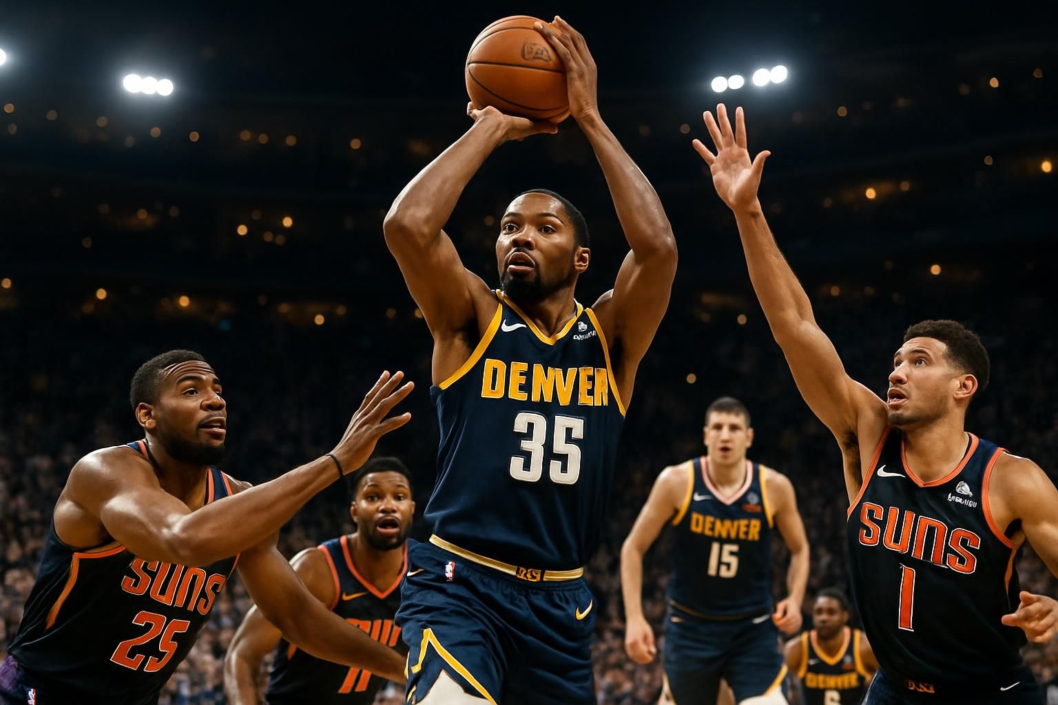 revivez le tir clutch de kevin durant face à phoenix et découvrez comment denver brille en nba malgré un effectif réduit dans ce résumé passionnant.
