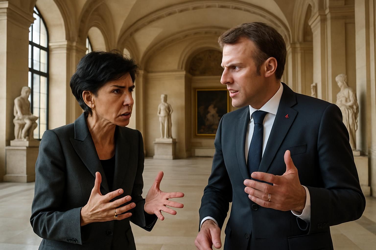 découvrez le désaccord entre rachida dati et emmanuel macron concernant la future direction du musée du louvre, un débat qui soulève des enjeux culturels majeurs.