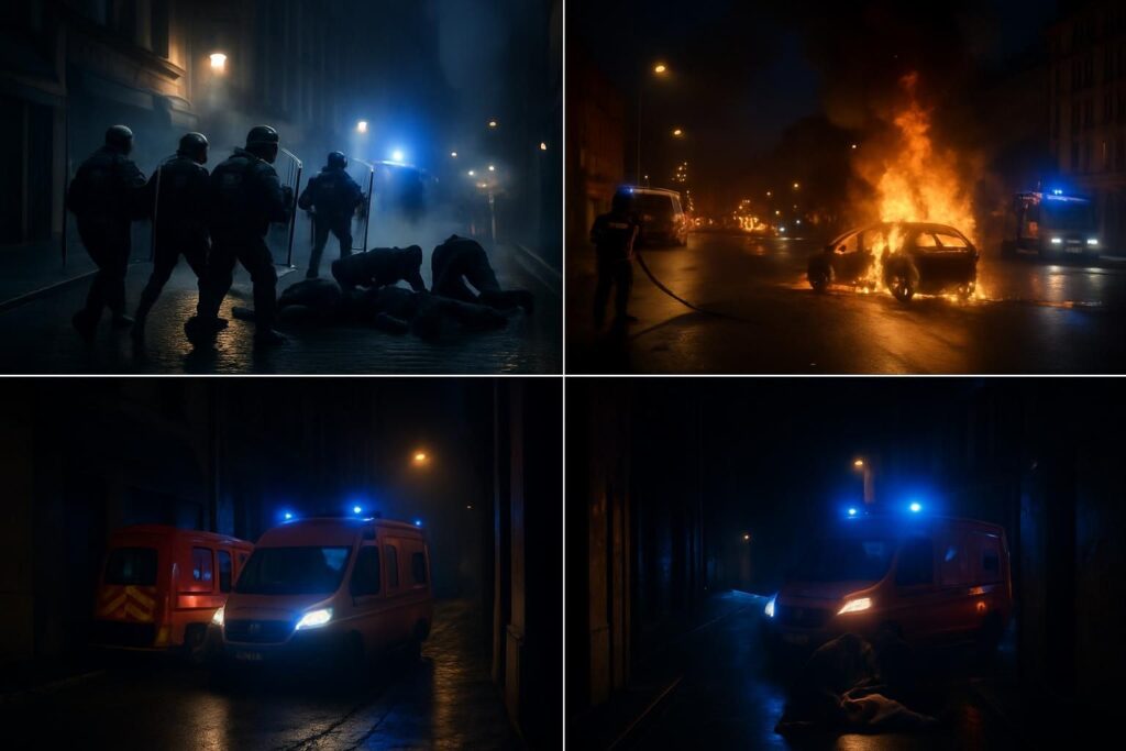 retour sur une nuit de nouvel an agitée en france : 125 arrestations à paris, 101 véhicules incendiés à strasbourg et un décès tragique à marseille.