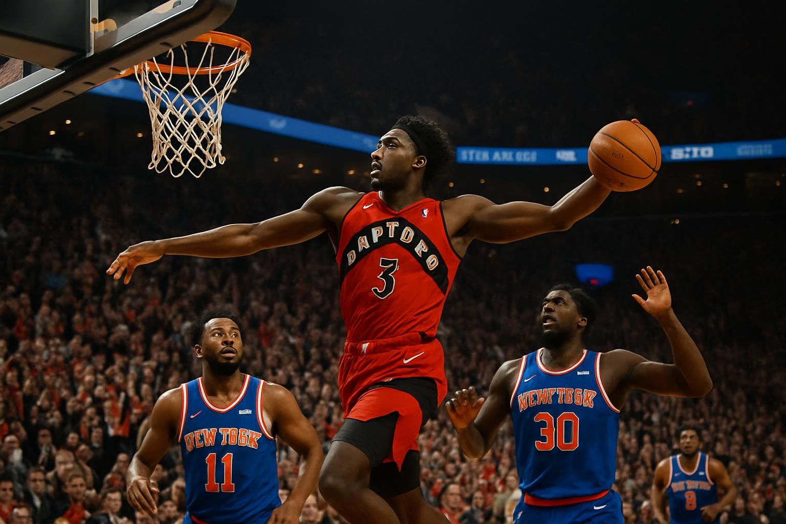 og anunoby mène les knicks de new york à une victoire décisive à philadelphie, marquant un tournant important pour l'équipe.