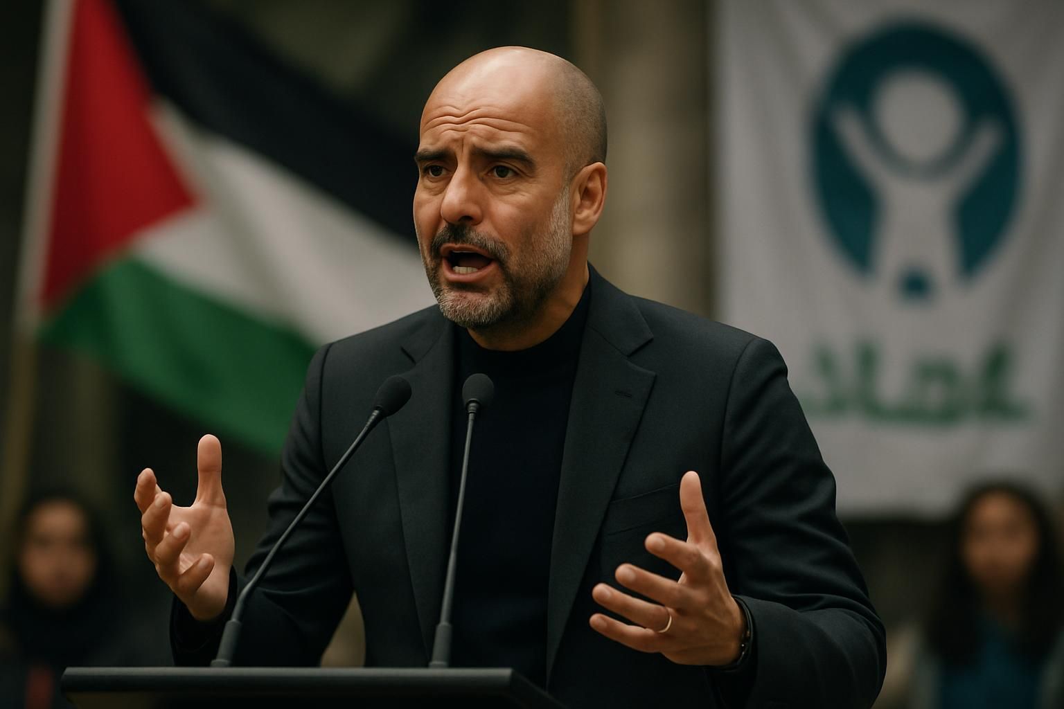 pep guardiola lance un appel passionné pour soutenir les enfants palestiniens, soulignant l'urgence de ne plus les abandonner et de leur offrir protection et espoir.