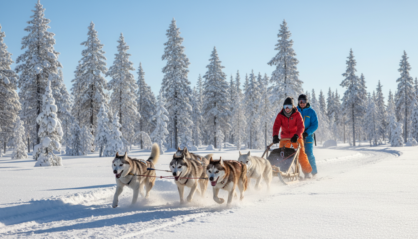 participez dès maintenant et tentez de gagner une aventure inoubliable en chien de traîneau pour deux personnes. une expérience unique à ne pas manquer !