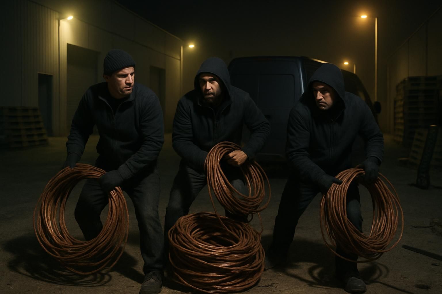 trois individus inculpés pour un vol spectaculaire de 189 tonnes de câbles en cuivre, avec un butin estimé à 4,5 millions d’euros, dévoilant une affaire criminelle majeure.