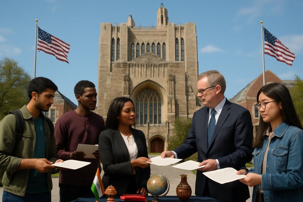 yale et plusieurs universités américaines soumettent un mémoire évaluant la capacité des établissements à accueillir les étudiants internationaux, soulignant les enjeux et perspectives.
