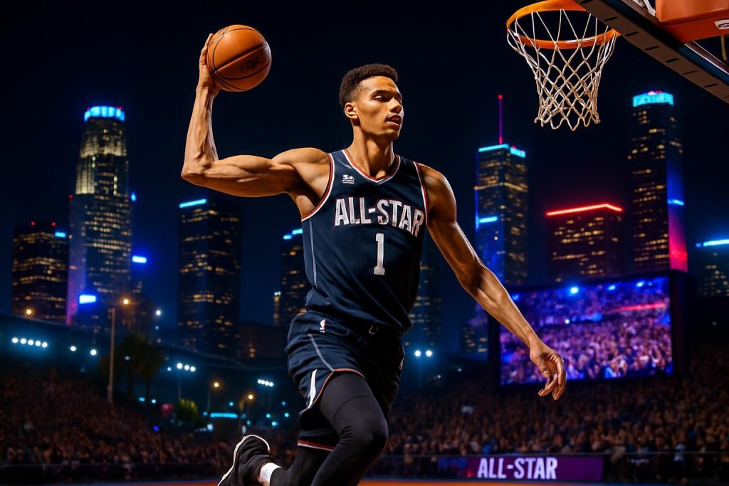 découvrez comment wembanyama s'apprête à briller au all-star game de los angeles et à renforcer son image grâce à une performance éclatante.