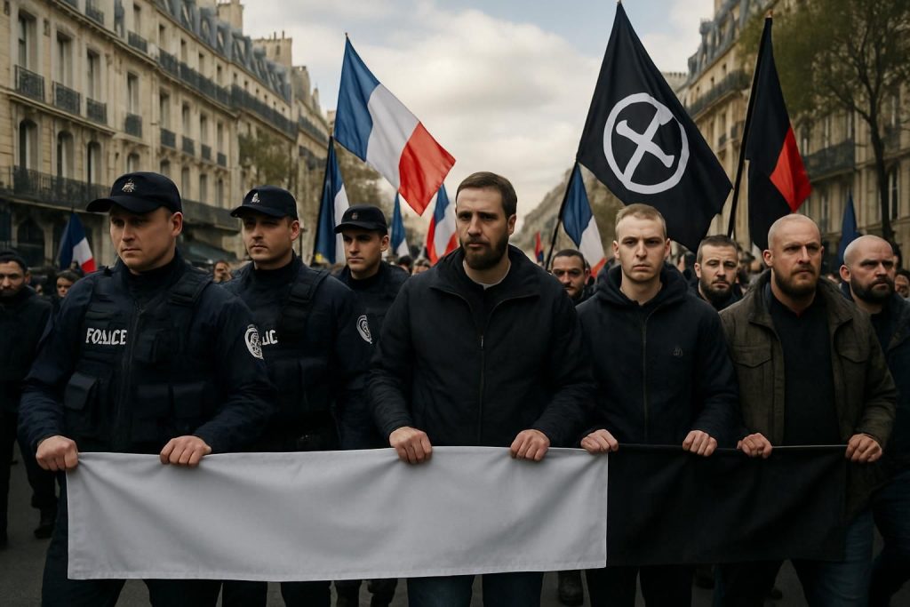 à paris, un défilé surprenant réunit policiers d’alliance et militants d’extrême droite sous une même bannière, suscitant débats et réactions.