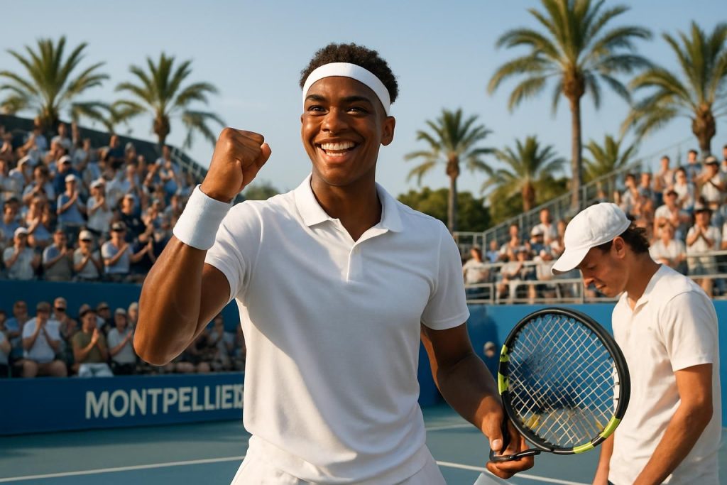 après six mois d'absence, arthur fils fait un retour triomphal en battant valentin royer au premier tour du tournoi de montpellier.