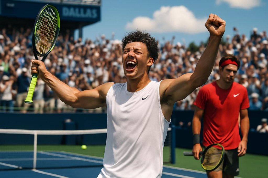 ben shelton remporte une victoire face à taylor fritz à dallas, décrochant ainsi le 4e titre de sa carrière dans un match palpitant.