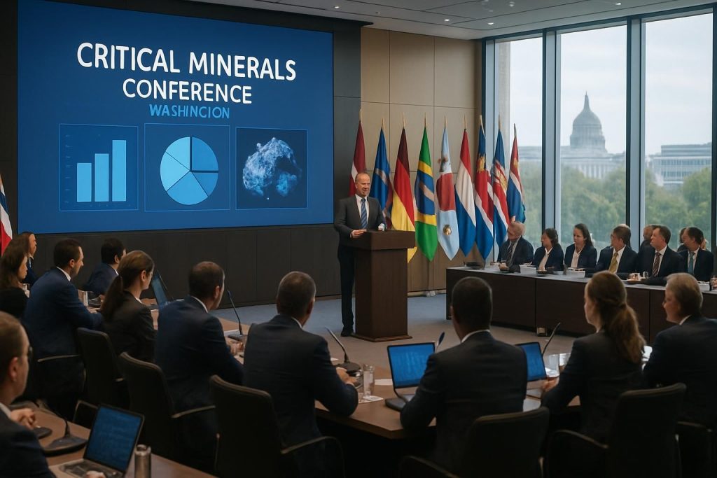 participez à la conférence internationale à washington pour explorer les enjeux globaux et les stratégies clés liés aux minerais critiques, essentiels à l'avenir technologique et énergétique.