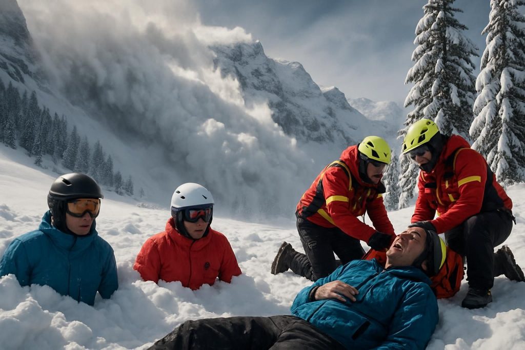 deux skieurs présumés français victimes d'une avalanche dans les alpes italiennes, avec un troisième skieur gravement blessé lors de l'incident.