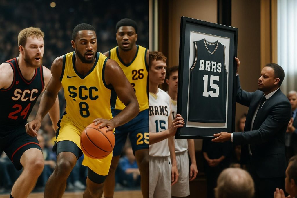 découvrez un résumé des performances des équipes du scc en playoffs et la cérémonie marquante où le rrhs retire un numéro emblématique, honorant un joueur légendaire.