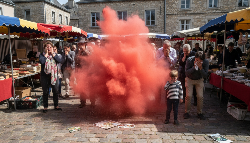 lors du vide-greniers d’hérimoncourt, une bombe au poivre a explosé, affectant 14 personnes. découvrez les détails de cet incident et les mesures prises.