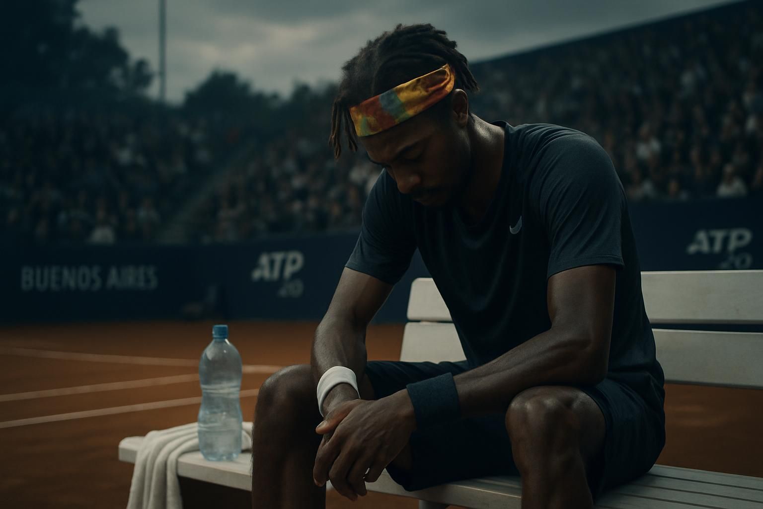 gaël monfils obligé d'abandonner l'atp 250 de buenos aires en raison d'une maladie, marquant un coup dur pour sa tournée d'adieux au tennis.