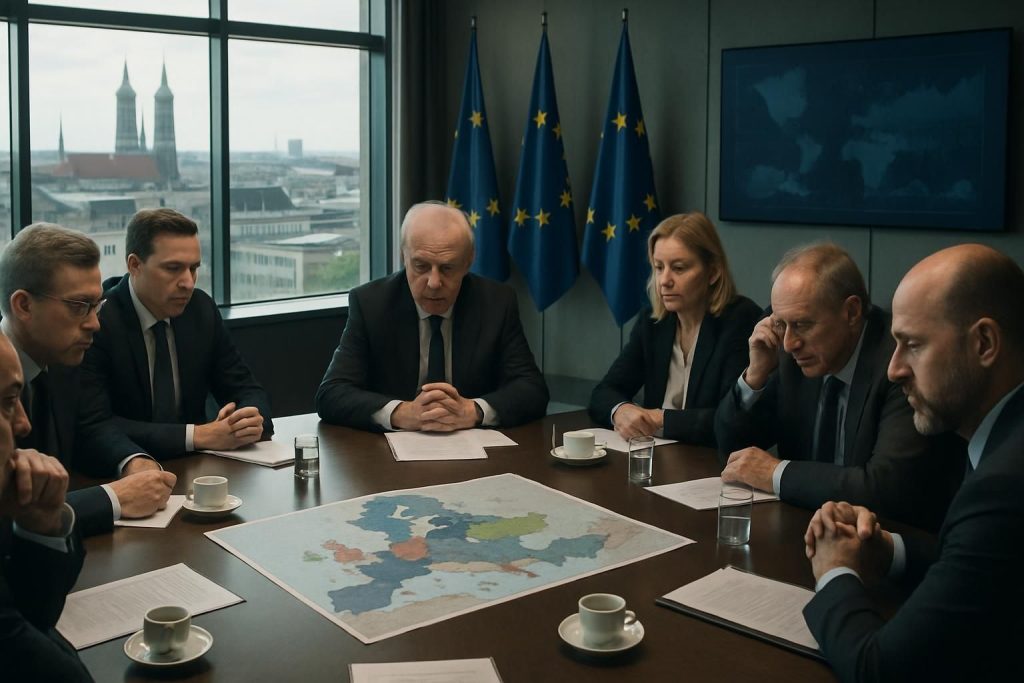 à munich, les leaders européens analysent la fin de l'ordre mondial établi après 1945, marquant un tournant majeur en géopolitique et les défis pour l'avenir de l'europe.